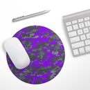 Bright Purple and Gray Digital Camouflage// WaterProof Rubber Foam Backed Anti-Slip Mouse Pad for Home Work Office or Gaming Computer Desk
