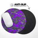 Bright Purple and Gray Digital Camouflage// WaterProof Rubber Foam Backed Anti-Slip Mouse Pad for Home Work Office or Gaming Computer Desk