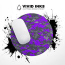Bright Purple and Gray Digital Camouflage// WaterProof Rubber Foam Backed Anti-Slip Mouse Pad for Home Work Office or Gaming Computer Desk