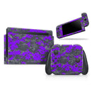 Bright Purple and Gray Digital Camouflage // Skin Decal Wrap Kit for Nintendo Switch Console & Dock, Joy-Cons, Pro Controller, Lite, 3DS XL, 2DS XL, DSi, or Wii - Vinyl Skin Wrap for Nintendo Switch 2, OLED, Lite, Pro Controller, Wii & Classic Handhelds