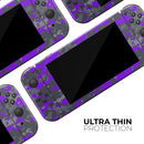 Bright Purple and Gray Digital Camouflage // Skin Decal Wrap Kit for Nintendo Switch Console & Dock, Joy-Cons, Pro Controller, Lite, 3DS XL, 2DS XL, DSi, or Wii - Vinyl Skin Wrap for Nintendo Switch 2, OLED, Lite, Pro Controller, Wii & Classic Handhelds