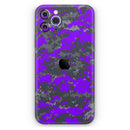 Bright Purple and Gray Digital Camouflage  - Protective Skin Wrap & Decal – Compatible with iPhone SE to iPhone 17 Pro Max (All Models)