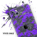 Bright Purple and Gray Digital Camouflage  - Protective Skin Wrap & Decal – Compatible with iPhone SE to iPhone 17 Pro Max (All Models)