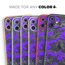 Bright Purple and Gray Digital Camouflage  - Protective Skin Wrap & Decal – Compatible with iPhone SE to iPhone 17 Pro Max (All Models)