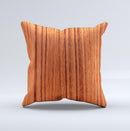 Bright Red Black Grained Wood ink-Fuzed Decorative Throw Pillow