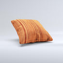 Bright Red Black Grained Wood ink-Fuzed Decorative Throw Pillow
