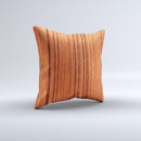 Bright Red Black Grained Wood ink-Fuzed Decorative Throw Pillow