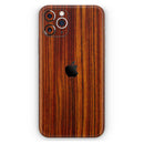Bright Red Ebony Woodgrain 2  - Protective Skin Wrap & Decal – Compatible with iPhone SE to iPhone 17 Pro Max (All Models)