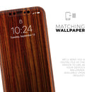 Bright Red Ebony Woodgrain 2  - Protective Skin Wrap & Decal – Compatible with iPhone SE to iPhone 17 Pro Max (All Models)