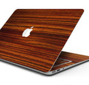 Bright Red Ebony Woodgrain - Skin Decal Wrap Kit Compatible with the Apple MacBook Pro, Pro with Touch Bar or Air (11", 12", 13", 15" & 16" - All Versions Available)