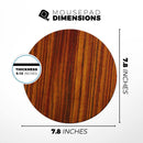 Bright Red Ebony Woodgrain// WaterProof Rubber Foam Backed Anti-Slip Mouse Pad for Home Work Office or Gaming Computer Desk