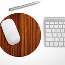 Bright Red Ebony Woodgrain// WaterProof Rubber Foam Backed Anti-Slip Mouse Pad for Home Work Office or Gaming Computer Desk