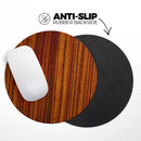 Bright Red Ebony Woodgrain// WaterProof Rubber Foam Backed Anti-Slip Mouse Pad for Home Work Office or Gaming Computer Desk