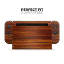 Bright Red Ebony Woodgrain // Skin Decal Wrap Kit for Nintendo Switch Console & Dock, Joy-Cons, Pro Controller, Lite, 3DS XL, 2DS XL, DSi, or Wii - Vinyl Skin Wrap for Nintendo Switch 2, OLED, Lite, Pro Controller, Wii & Classic Handhelds