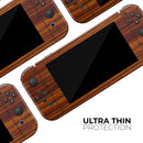 Bright Red Ebony Woodgrain // Skin Decal Wrap Kit for Nintendo Switch Console & Dock, Joy-Cons, Pro Controller, Lite, 3DS XL, 2DS XL, DSi, or Wii - Vinyl Skin Wrap for Nintendo Switch 2, OLED, Lite, Pro Controller, Wii & Classic Handhelds