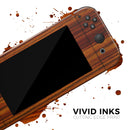 Bright Red Ebony Woodgrain // Skin Decal Wrap Kit for Nintendo Switch Console & Dock, Joy-Cons, Pro Controller, Lite, 3DS XL, 2DS XL, DSi, or Wii - Vinyl Skin Wrap for Nintendo Switch 2, OLED, Lite, Pro Controller, Wii & Classic Handhelds