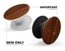Bright Red Ebony Woodgrain - Skin Kit for PopSockets and other Smartphone Extendable Grips & Stands