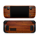 Bright Red Ebony Woodgrain // Vinyl Skin Wrap for Steam Deck OLED & Steam Deck (LCD) — Soft Matte or Ultra Gloss