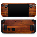 Bright Red Ebony Woodgrain // Vinyl Skin Wrap for Steam Deck OLED & Steam Deck (LCD) — Soft Matte or Ultra Gloss