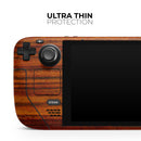Bright Red Ebony Woodgrain // Vinyl Skin Wrap for Steam Deck OLED & Steam Deck (LCD) — Soft Matte or Ultra Gloss