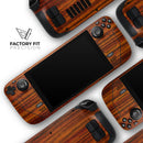 Bright Red Ebony Woodgrain // Vinyl Skin Wrap for Steam Deck OLED & Steam Deck (LCD) — Soft Matte or Ultra Gloss