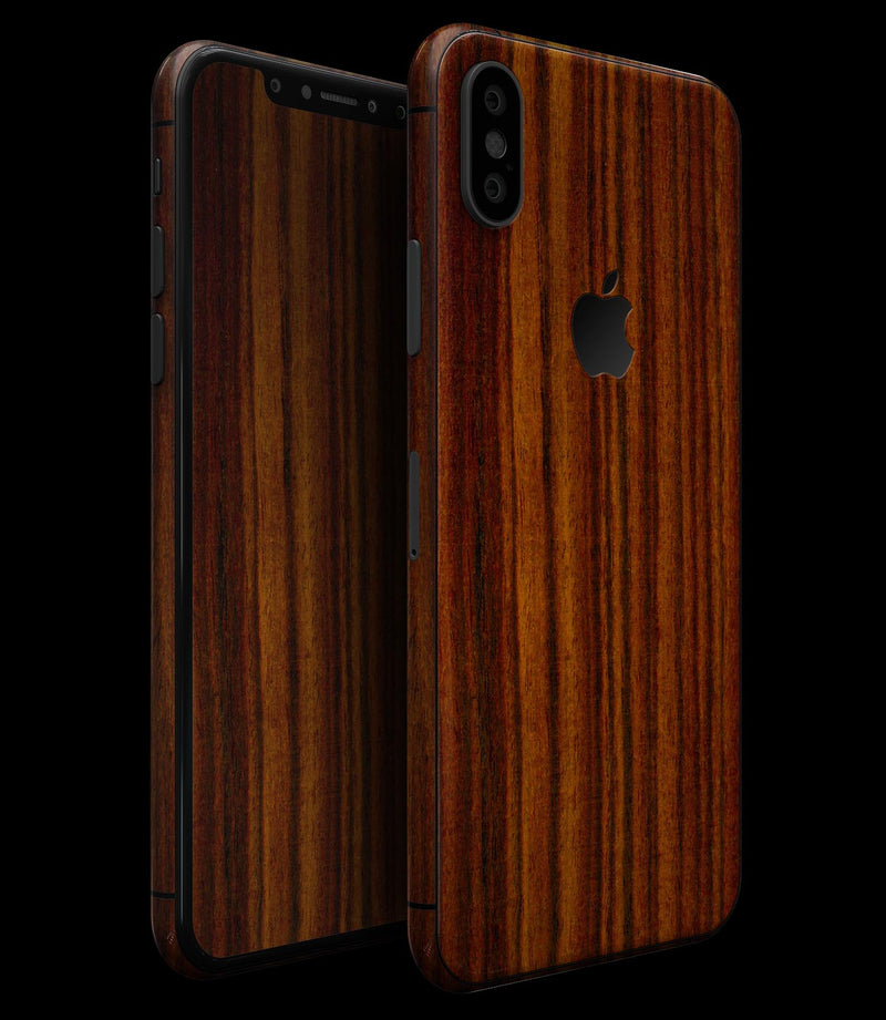 Bright Red Ebony Woodgrain - iPhone XS MAX, XS/X, 8/8+, 7/7+, 5/5S/SE Skin-Kit (All iPhones Available)