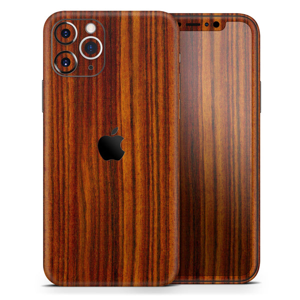 Bright Red Ebony Woodgrain - Skin-Kit compatible with the Apple iPhone 13, 13 Pro Max, 13 Mini, 13 Pro, iPhone 12, iPhone 11 (All iPhones Available)