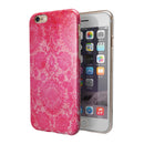 Bright Red Hue Floral Damask Pattern iPhone 6/6s or 6/6s Plus 2-Piece Hybrid INK-Fuzed Case