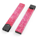 Bright Red Hue Floral Damask Pattern - Premium Decal Protective Skin-Wrap Sticker compatible with the Juul Labs vaping device