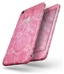 Bright Red Hue Floral Damask Pattern - Skin-kit for the iPhone 8 or 8 Plus