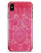 Bright Red Hue Floral Damask Pattern - iPhone X Clipit Case