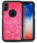 Bright Red Hue Floral Damask Pattern - iPhone X OtterBox Case & Skin Kits