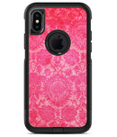 Bright Red Hue Floral Damask Pattern - iPhone X OtterBox Case & Skin Kits