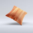 Bright Red Stained Wood ink-Fuzed Decorative Throw Pillow