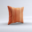 Bright Red Stained Wood ink-Fuzed Decorative Throw Pillow