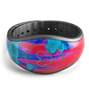 Bright Red v2 Metal with Turquoise Rust - Decal Skin Wrap Kit for the Disney Magic Band