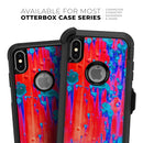Bright Red v2 Metal with Turquoise Rust - Skin Kit for the iPhone OtterBox Cases