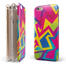 Bright Retro Color-Shapes iPhone 6/6s or 6/6s Plus 2-Piece Hybrid INK-Fuzed Case