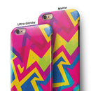 Bright Retro Color-Shapes iPhone 6/6s or 6/6s Plus 2-Piece Hybrid INK-Fuzed Case