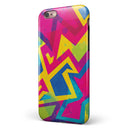Bright Retro Color-Shapes iPhone 6/6s or 6/6s Plus 2-Piece Hybrid INK-Fuzed Case