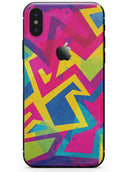 Bright Retro Color-Shapes - iPhone X Skin-Kit