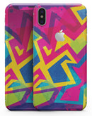 Bright Retro Color-Shapes - iPhone X Skin-Kit