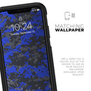 Bright Royal Blue and Gray Digital Camouflage - Skin Kit for the iPhone OtterBox Cases