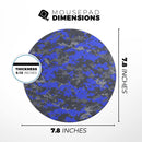 Bright Royal Blue and Gray Digital Camouflage// WaterProof Rubber Foam Backed Anti-Slip Mouse Pad for Home Work Office or Gaming Computer Desk