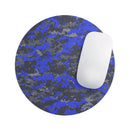 Bright Royal Blue and Gray Digital Camouflage// WaterProof Rubber Foam Backed Anti-Slip Mouse Pad for Home Work Office or Gaming Computer Desk