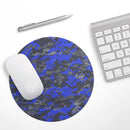 Bright Royal Blue and Gray Digital Camouflage// WaterProof Rubber Foam Backed Anti-Slip Mouse Pad for Home Work Office or Gaming Computer Desk