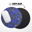 Bright Royal Blue and Gray Digital Camouflage// WaterProof Rubber Foam Backed Anti-Slip Mouse Pad for Home Work Office or Gaming Computer Desk