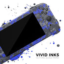 Bright Royal Blue and Gray Digital Camouflage // Skin Decal Wrap Kit for Nintendo Switch Console & Dock, Joy-Cons, Pro Controller, Lite, 3DS XL, 2DS XL, DSi, or Wii - Vinyl Skin Wrap for Nintendo Switch 2, OLED, Lite, Pro Controller & Wii
