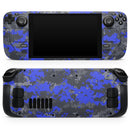 Bright Royal Blue and Gray Digital Camouflage // Full Body Skin Decal Wrap Kit for the Steam Deck handheld gaming computer