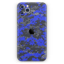 Bright Royal Blue and Gray Digital Camouflage  - Protective Skin Wrap & Decal – Compatible with iPhone SE to iPhone 17 Pro Max (All Models)